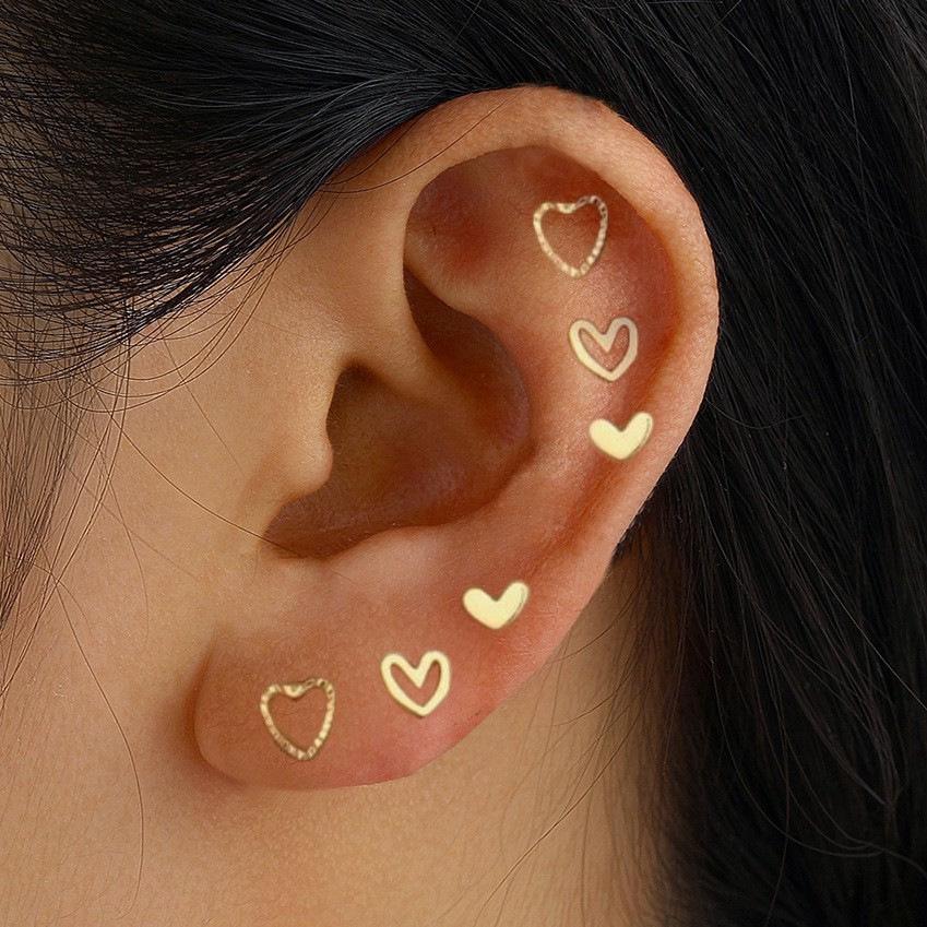 Elegant Minimalist Geometric C-Shaped Earrings Set – 3 Pairs for Women