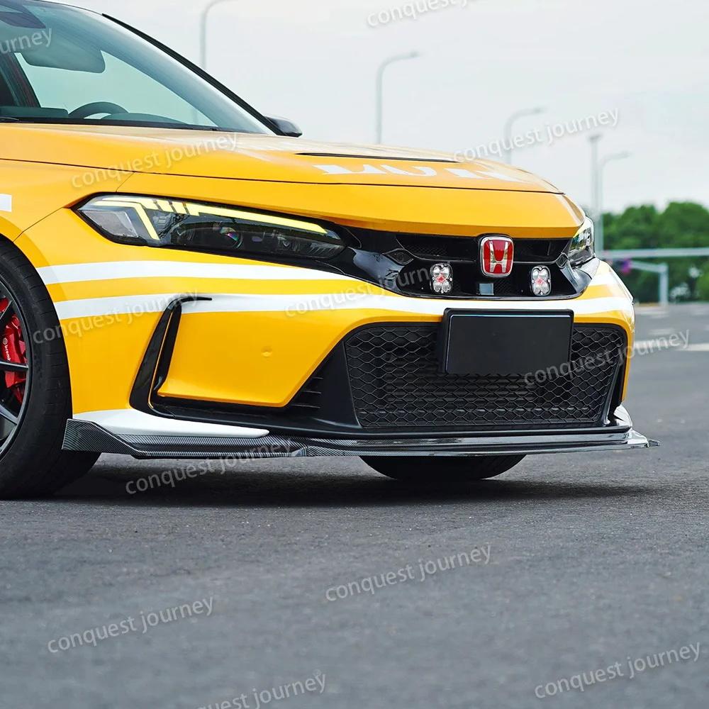 For Honda Civic FL5 2022+ Front LIp Splitters Civic Type R ABS Carbon Fiber Front Lip Car Body Kit Honda Accessories akz256