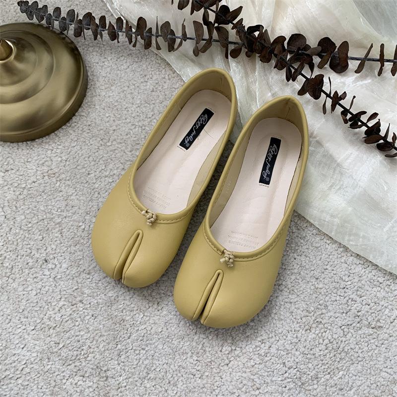 2025 spring and autumn new Doudou shoes women's shoes sub-toed pig's trotters shoes toes lazy horseshoe shoes flat single shoes autumn