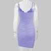 2025 Europäisches & Amerikanisches Sexy V-Ausschnitt Sommer Bodycon Trägerkleid für Frauen
