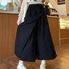 Stilvolle Culottes in neutralen Tönen, High-Waist-Hose mit bequemer Passform und mehrlagigem Design, Vielseitige Hose für Freizeitaktivitäten & Wochenenden