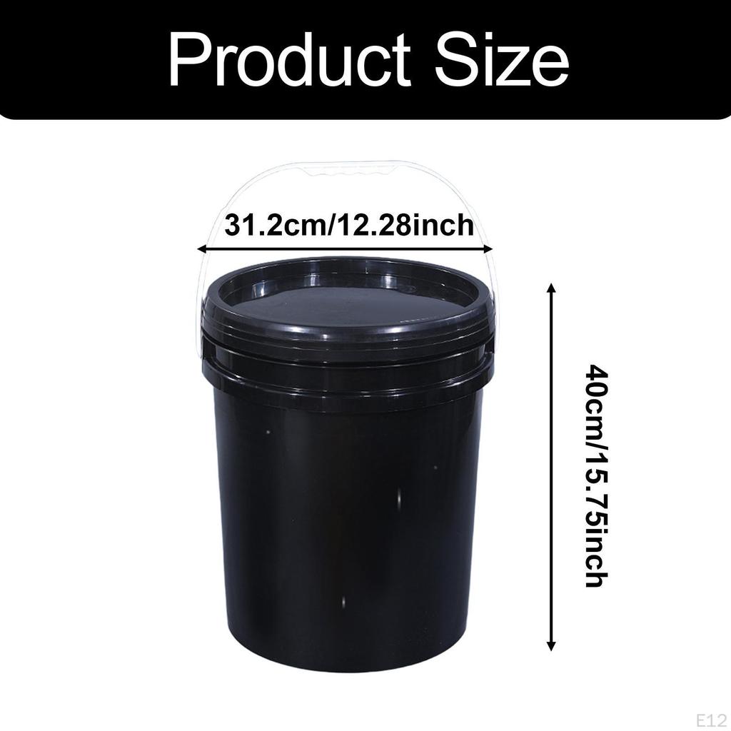 Bucket All Purpose Pail Heavy Duty Sturdy with Handle and Lid Food Storage Container for Gardening