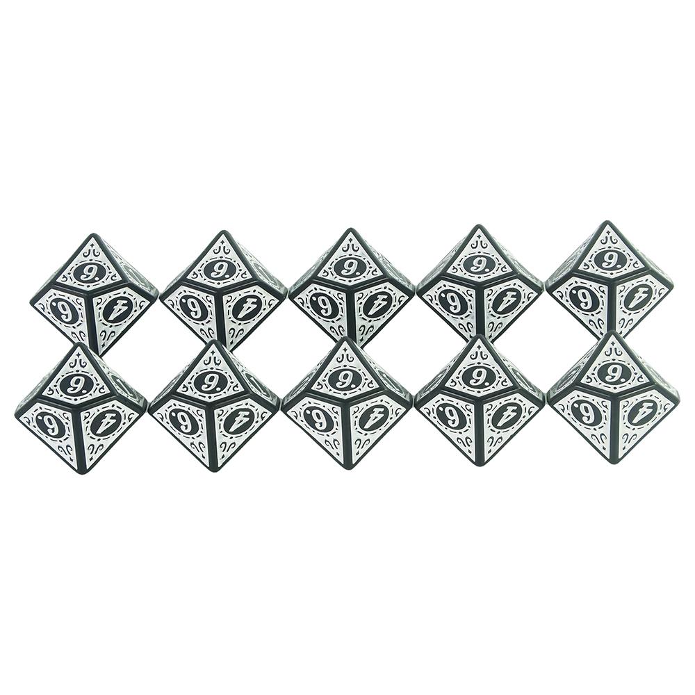 10pcs Polyhedral D10(0-9) Dice for RPG D10 Dice Games Family Entertainment and Leisure Board Games