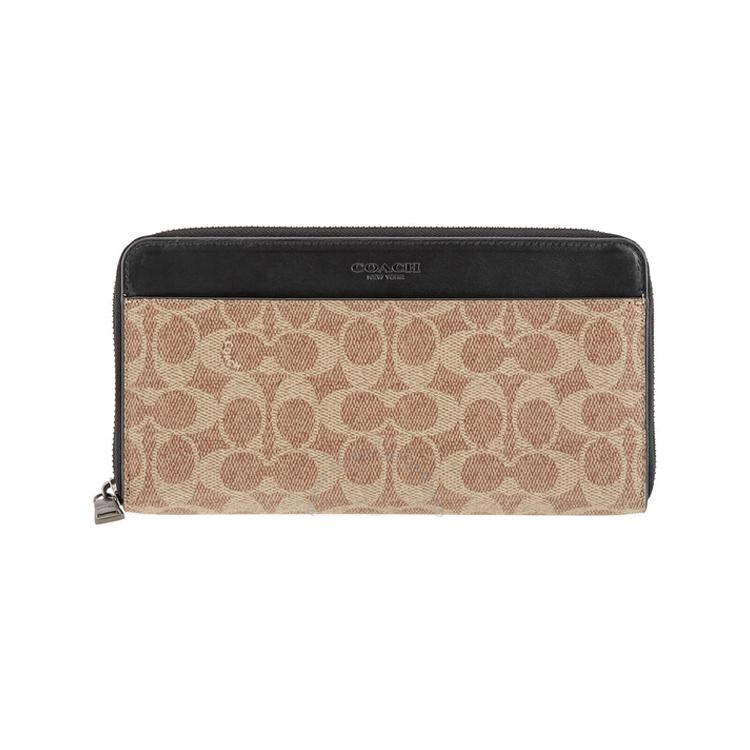 

Новый мужской клатч-кошелек COACH из монограммной канвы с кожаной отделкой, коричневый 66862-KHA 23.1*5.6*11.4CM