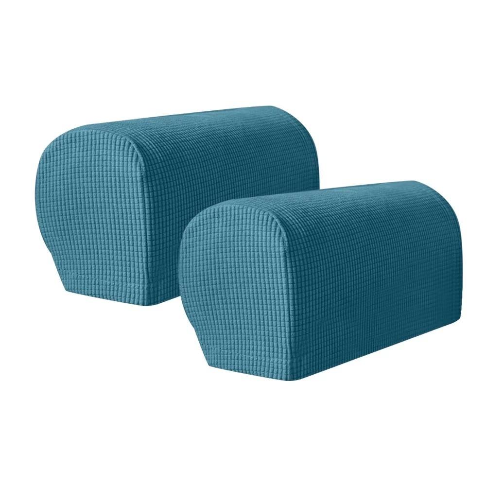 2Pcs Dust-Proof Jacquard Sofa Arm Covers Elastic Stretch Armchair Slipcovers  Chairs