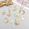 KC Gold Star Moon Sun Pendant Charm for DIY Bracelet Jewelry