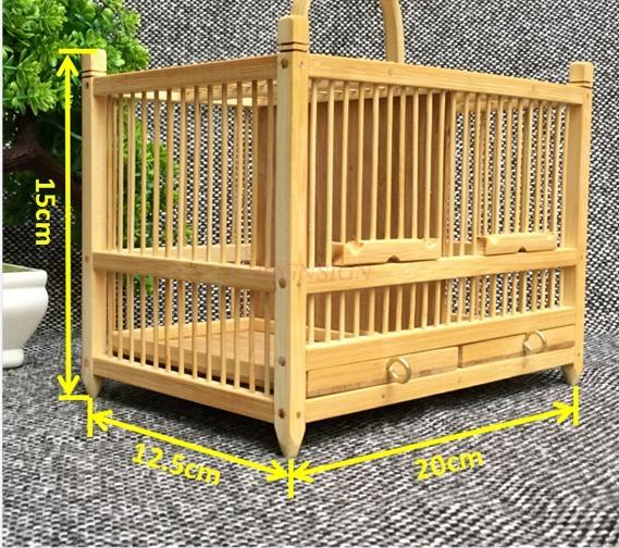 Bamboo Woven Grasshopper Cage With Dung Tray Large Space Two Classic Retro Handmade Insect Chirping Cultural And Toy Gifts