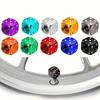 4-Piece Set of Purple Car Valve Caps, Colorful Aluminum Alloy Dice Valve Caps for Car Tires, Metal Valve Caps for Cars and Motorcycles, Easy To