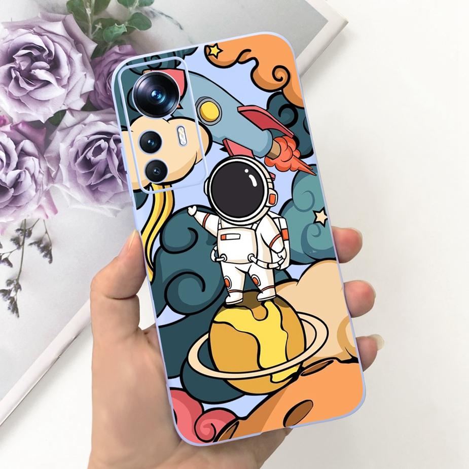 For Xiaomi 12T Pro Case Cute Astronauts Cartoon Cover Soft Silicone Phone Cases For Xiaomi Mi 12T Pro Mi12T 12TPro Fundas Bumper