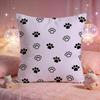 Pastel Puppy Paw Print Cushion Cover Premium Comfort Reversible Pillow Cove Two In One Design for Any Room  Car Interior