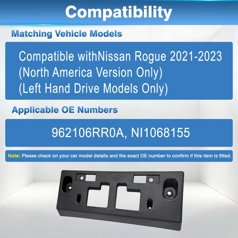 Car Front Bumper License Plate Mounting Bracket Car Accessories For Nissan Rogue    962106RR0A NI1068155