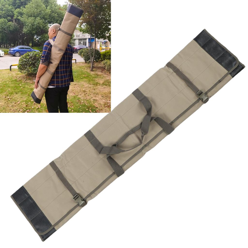 1,3M Angelruten-Aufbewahrungstasche Faltbare Ruten-Transporttasche Tragbarer Angelruten-Organizer Khaki