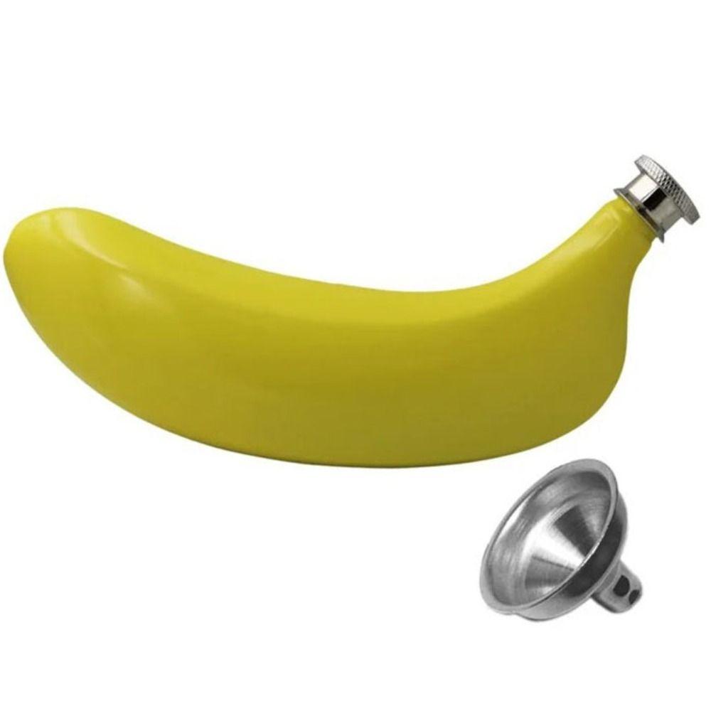 

Банановый кувшин из нержавеющей стали с воронкой Банановый фляга Бутылка вина Банановая фляга Кемпинг