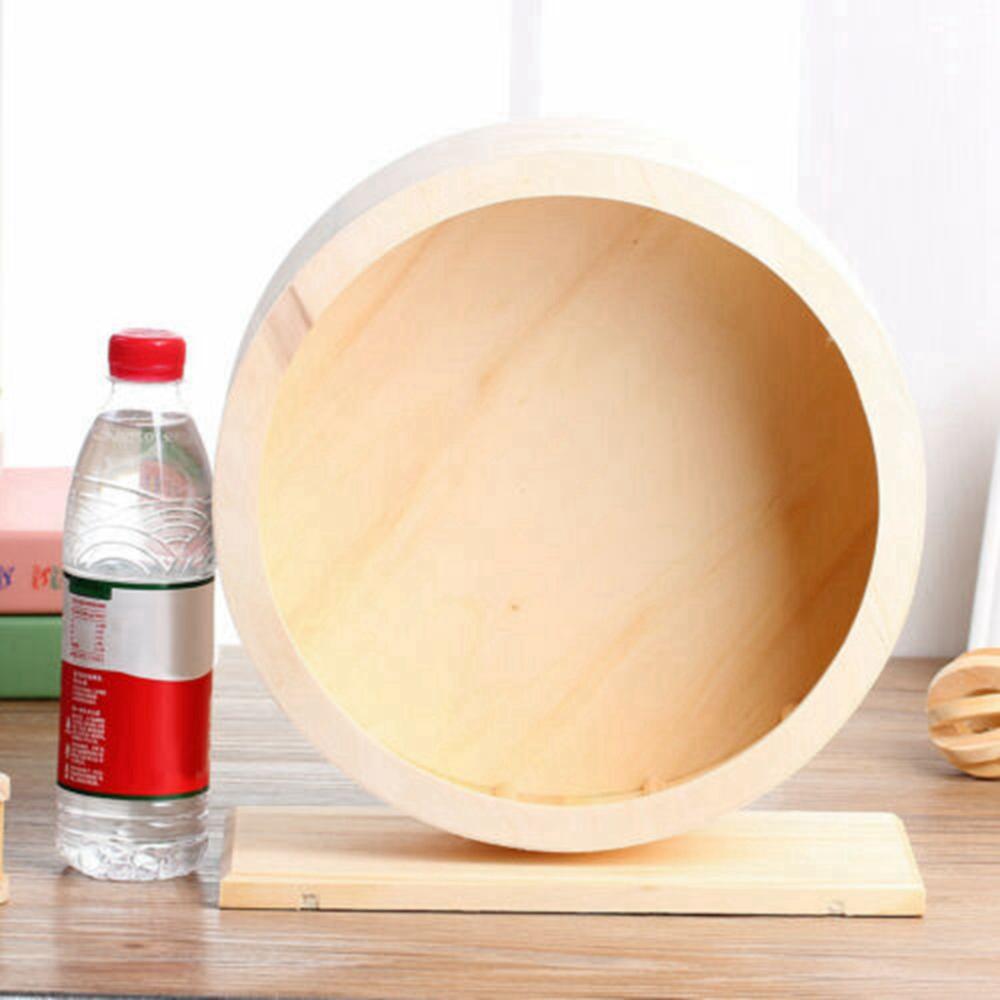 Sports Mute Wooden Natural Exercise Wheel Hamsters Roller Running