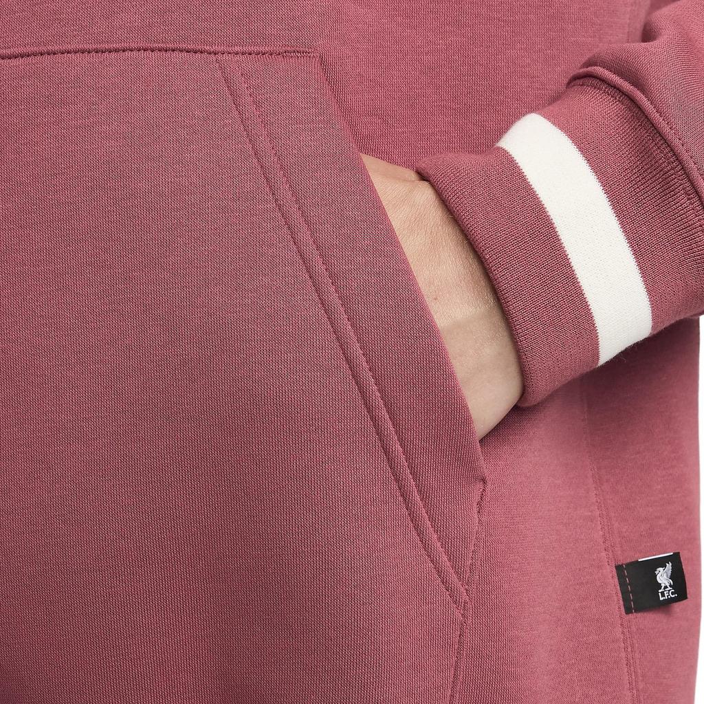 Nike Comfortable Soft Letter Hooded Long Sleeve Football Shirt Men Tops Burgundy FQ3004-661