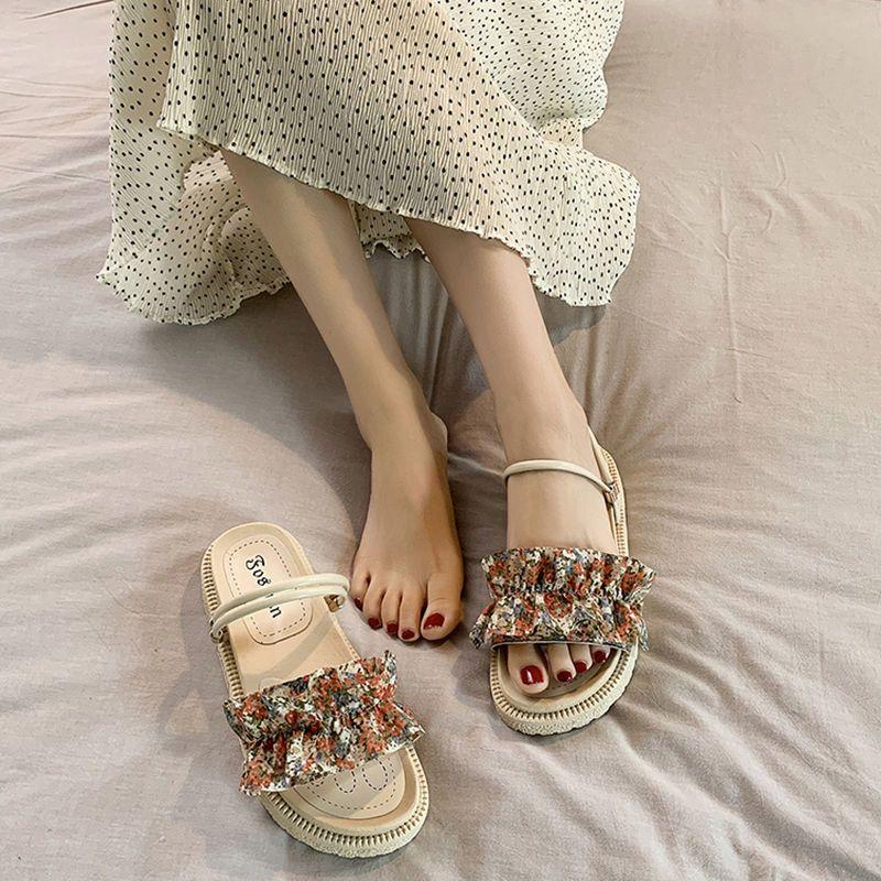 Roman Style Outdoor Open Toe Woman Shoes Round Tip Platform Sandals for Women Luxury 2025 Summer on Offer Footwear Korea Sandal