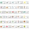 65 Cartoon Children's Enlightenment English Graffiti Stickers Decorate Suitcase Notebook Guitar Water Cup Waterproof Stickers
