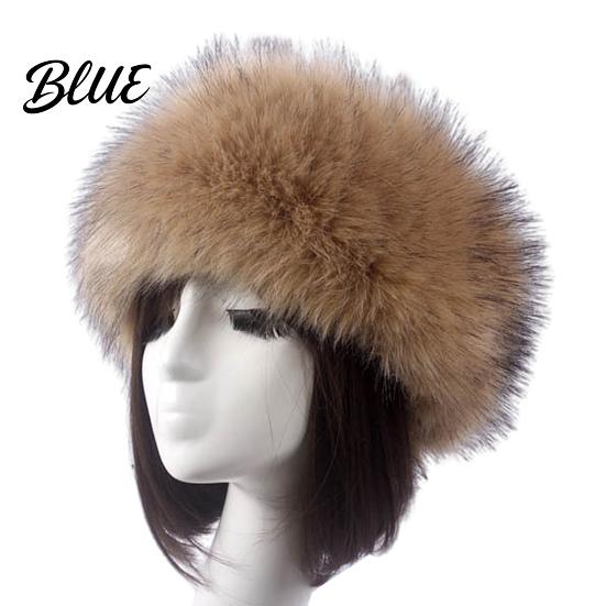 Women Autumn Winter Beanie Outdoor Cold-proof Thickened Hat Faux Fur Warm Plush