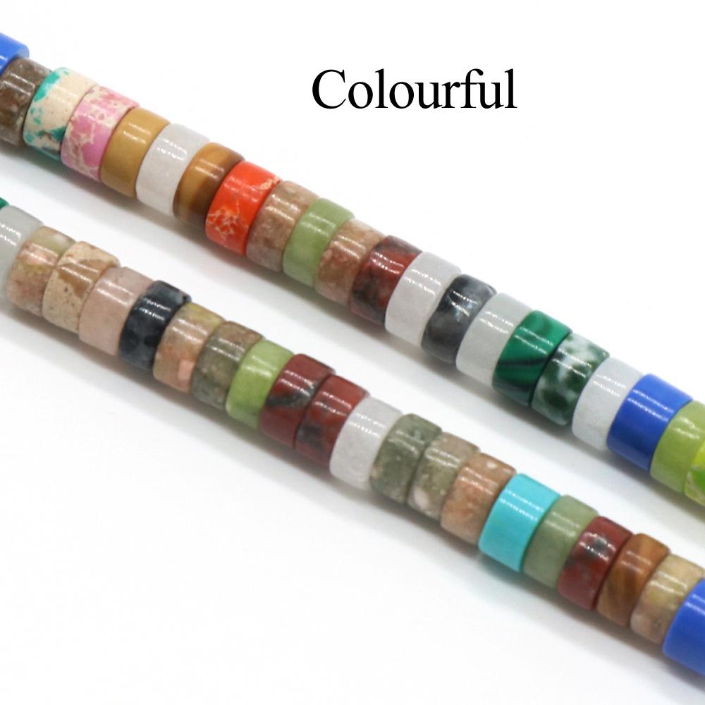 1 Strang, Heilkristallperlen, Runde Scheibe Naturstein Edelsteine Lose Abstandshalterperlen für Schmuckherstellung DIY Halskette Armband Fußkettchen Zubehör