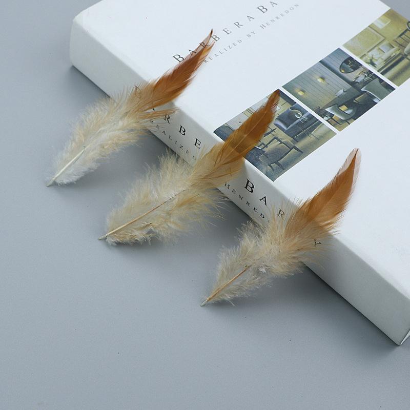 Long Red Pointed Feathers Colored Chicken Feathers Dream Catcher Cat Stick Decorative Accessories Diy Handmade Materials