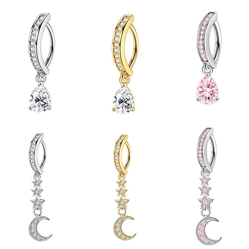 Fashion Exquisite Butterfly Belly Button Sexy Body Piercing Jewelry For Women Zircon Navel Barbell Fashion Belly Rings Gifts