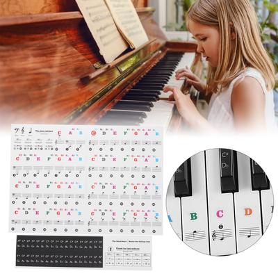 Klaviertasten Aufkleber Elektronische Orgel Tasten Transparente Notations Aufkleber Dekoration