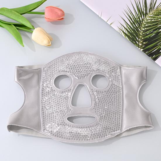 Ice Eye Mask And Face Mask Hot Cold Compress for Puffy Eyes Dry Eyes Migraines Toothaches Redness Relief Double-Sided Gel Beads Reusable Therapy Skin