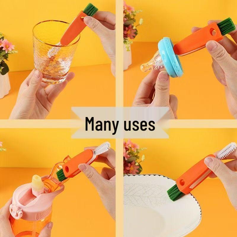 Multifunctional Household Groove and Cup Lid Cleaning Brush