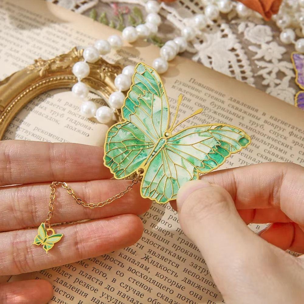 Separator Pages Metal Butterfly Bookmark Bronzing Pagination Mark  Readers