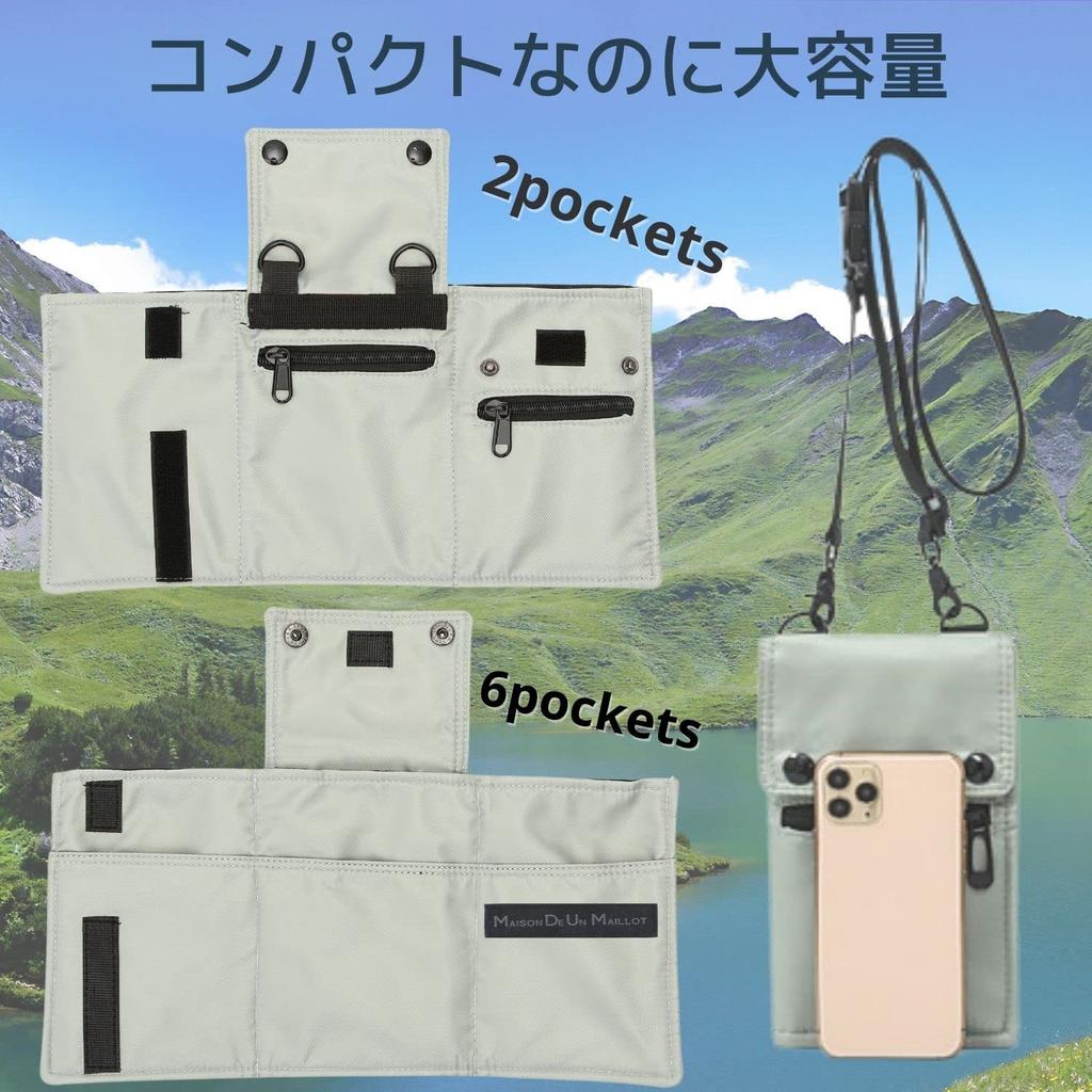 Segurança de passaporte à prova d'água design de smartphone em nylon para homens e mulheres Estojo para pendurar no pescoço, bolsa, anti-skimming, leve, bolsa, 3 vias (verde)