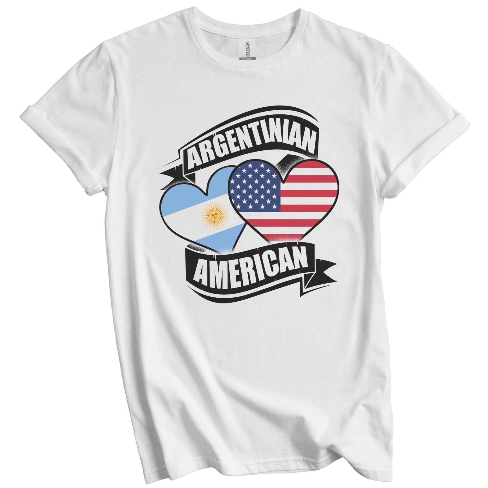 Аргентино-американский Сердца США Аргентина Аргентинские Флаги Футболка S