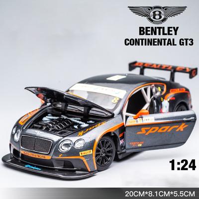 Modello di Auto da Gioco in Lega di Simulazione Bentley Continental GT3 Versione da Corsa Scala 1/24 Replica in Miniatura Regali