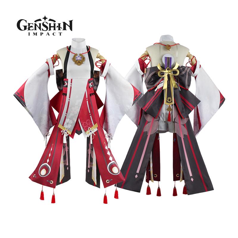   Yae Miko Cosplay Κοστούμια Anime Guuji Yae Deguisement φόρεμα περούκας Αποκριάτικες στολές για γυναίκες