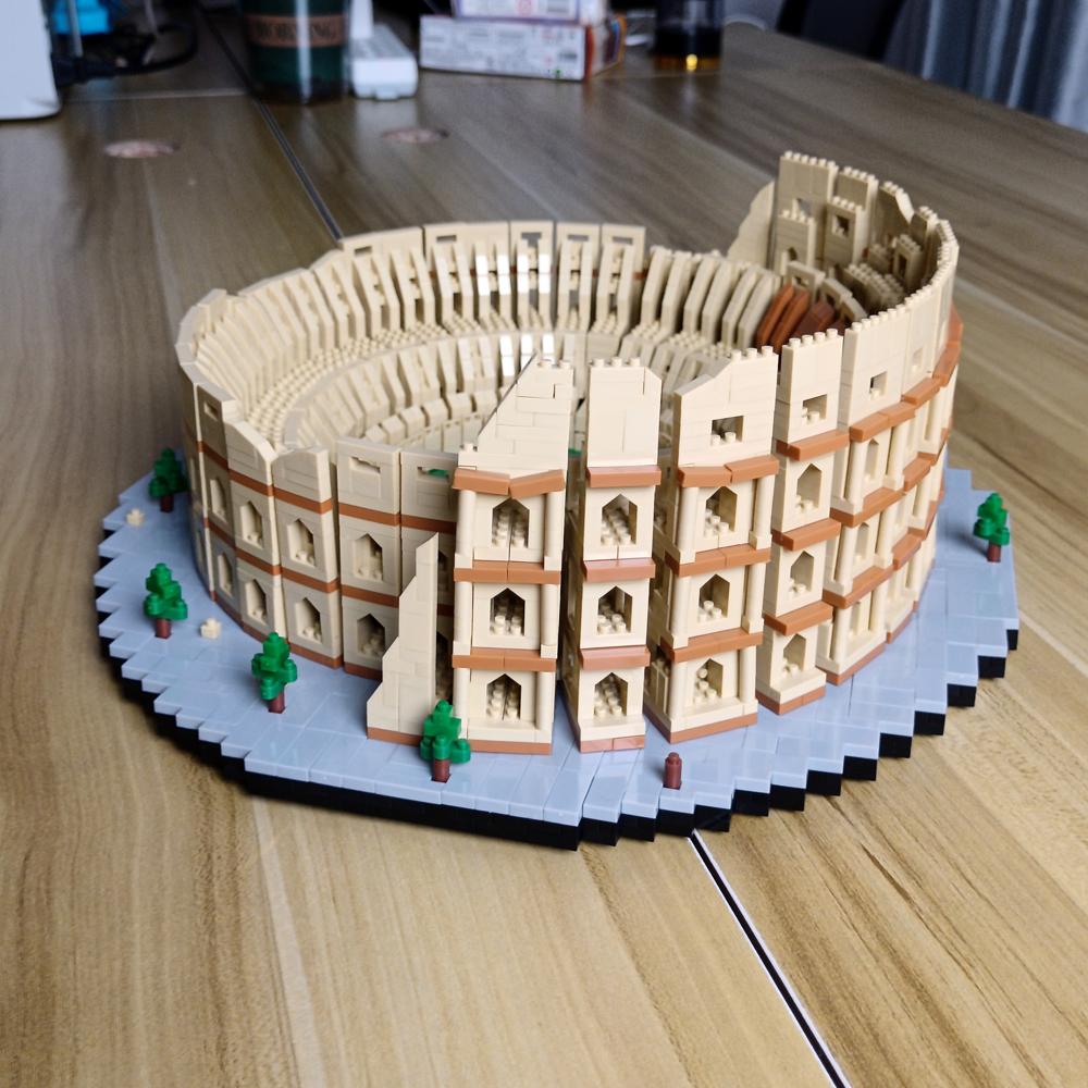 KNEW BUILT Euro Constrution Roma Colosseum Micro Mini Cuburi de Construcție concepute pentru Jucării Adulți Copii Colecție Arc de Triumf Louvre Mare