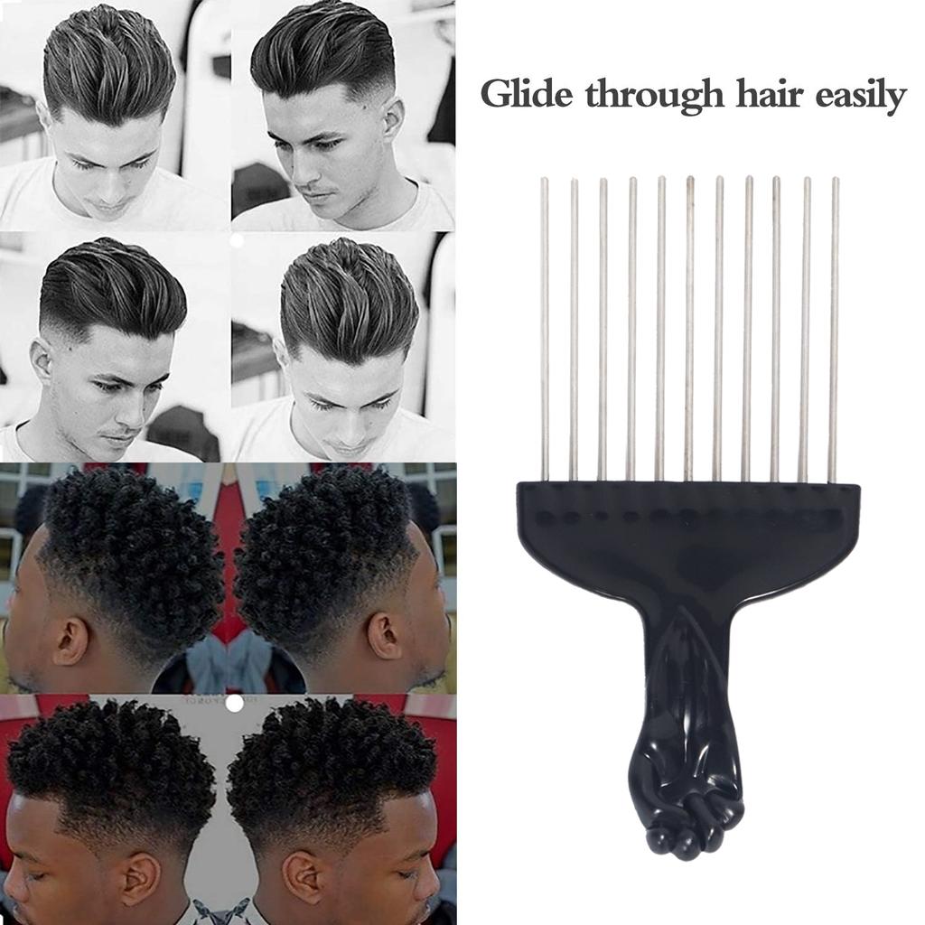 2pcs African styling comb, stainless steel hair styling insert comb, hair comb for fluffy styling, Special for real hair wigs