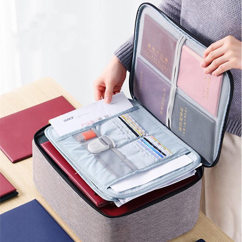 Document Storage Bag Organizer Files Folder Ticket Credit Card Certificates Hand 1460₽