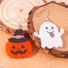 1 Pair Halloween Pumpkin Ghost Earrings Creative Piercing Halloween Pendant Hook Earrings Holiday Jewelry Accessories