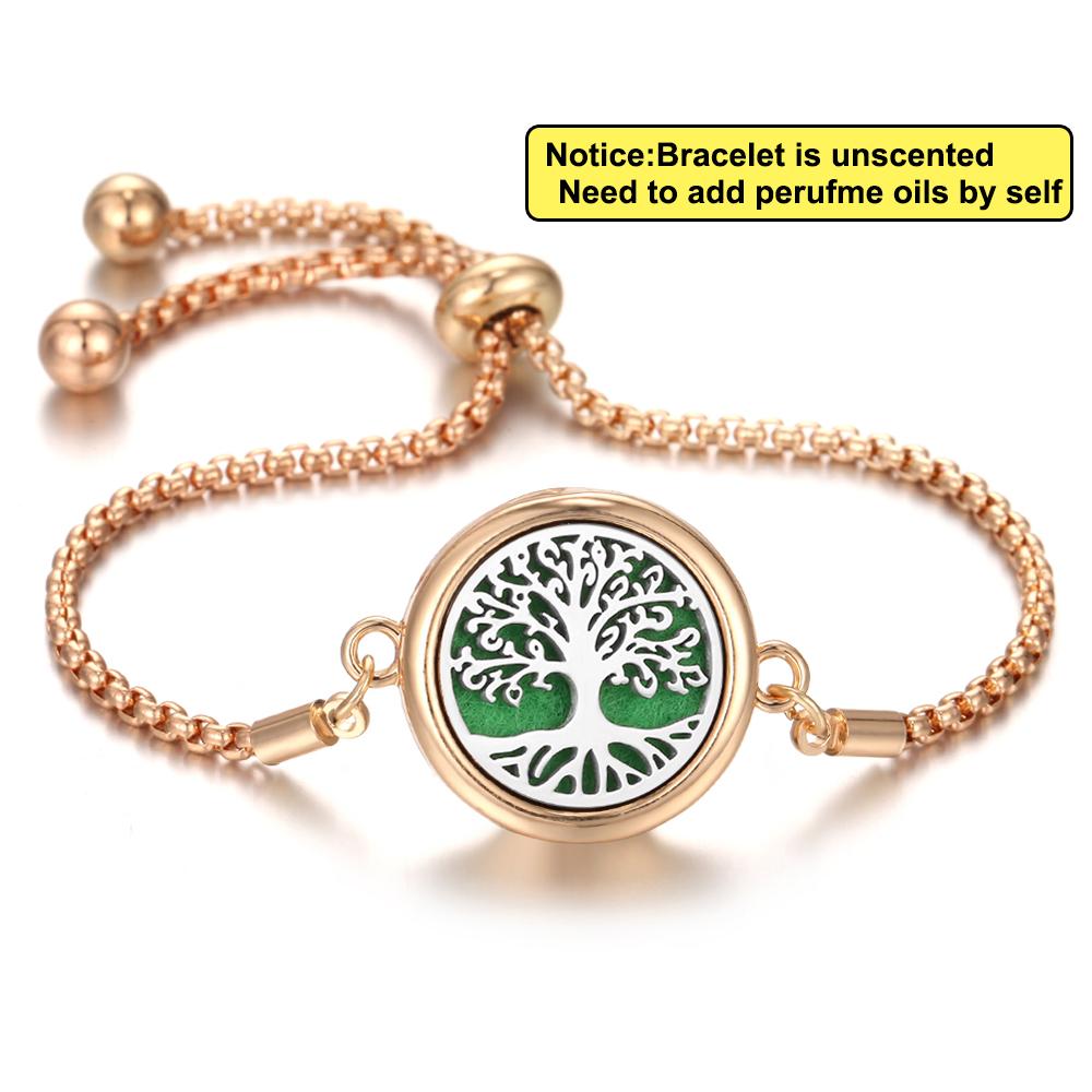 New Aromatherapy Diffuser Bracelet Essential Oil Diffuser Bracelet Alloy Stainless Steel Perfume Aroma Locket Bracelet for Women