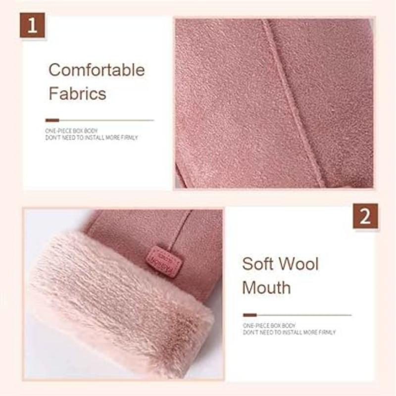 Winter Warm Gloves Women Fleece Lining Touchscreen Gloves Cold Weather Fuzzy Thermal Gloves for Running Driving Hiking Skiing