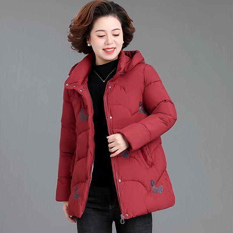 Damenmode Casual Herbst Winter Einfarbig Druck Langarm Jacken & Mäntel Daunenmäntel