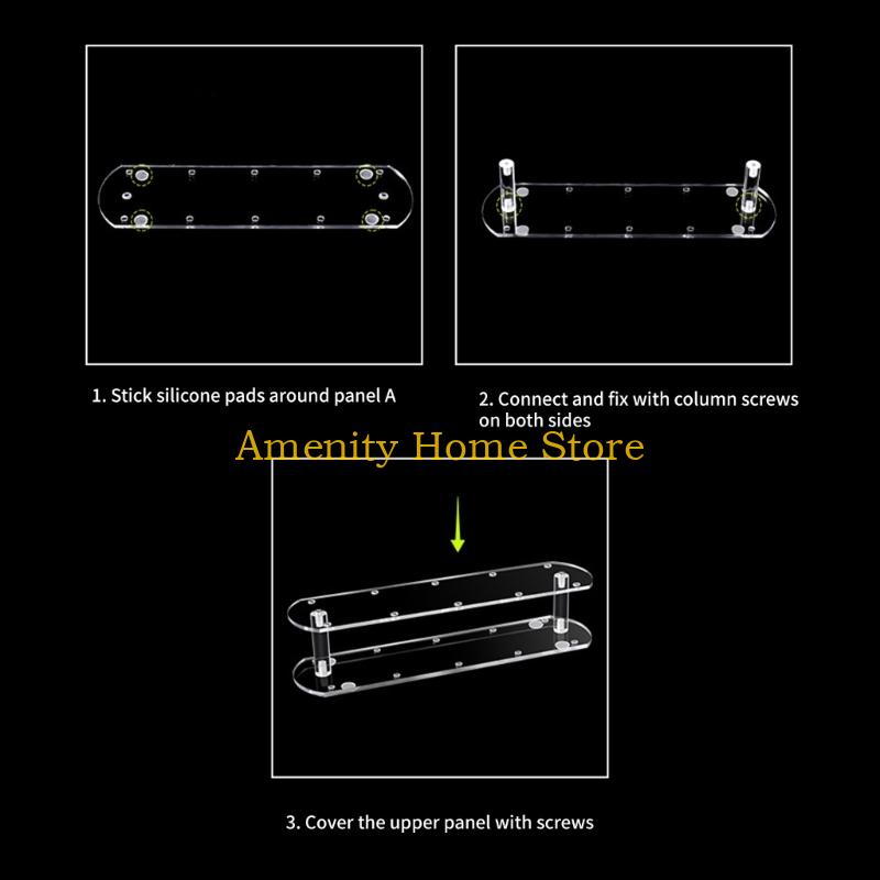 F26C 2 Pack Clear Acrylic Candy Rack 10 Slot Stabilized Treat Stand for Baking
