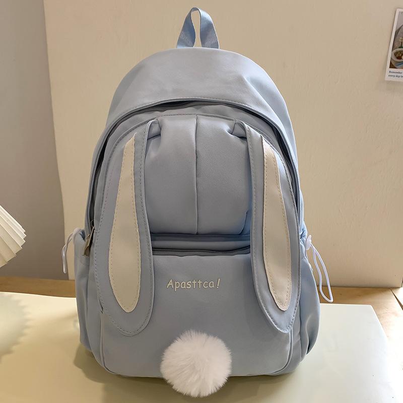 Children's schoolbag, elementary school students, junior high school girls, high value rabbit ears, high school backpack, fashion backpack