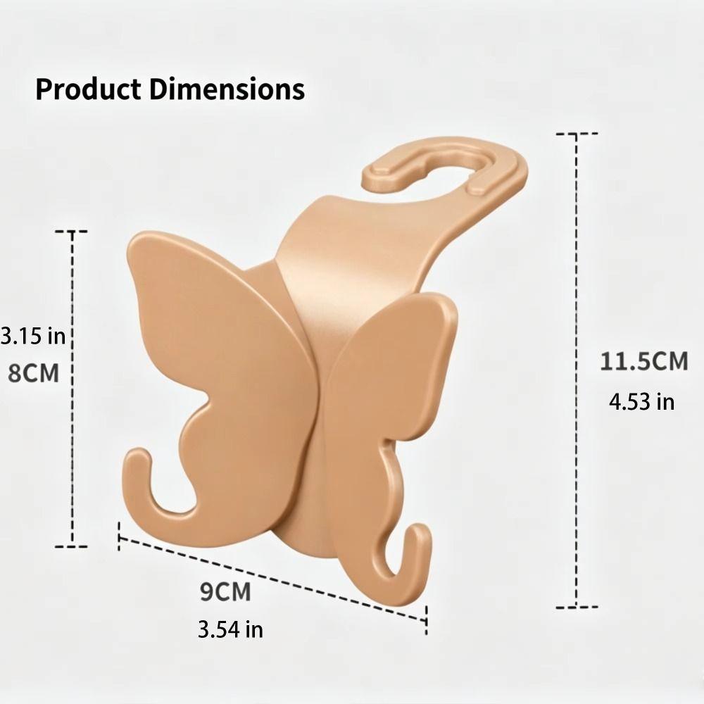 Hidden Hook Car Seat Hook Butterfly Shape Car Seat Back Organizer Lovely Headrest Hanger Backseat