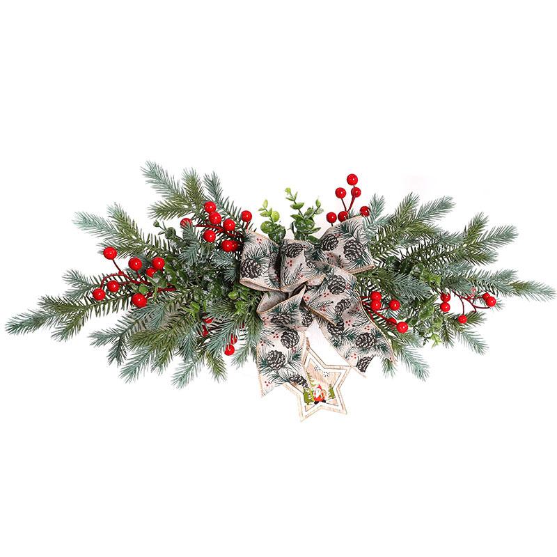 

Имитация Рождественской Елки Рождественский Венок Ротанг Подвеска на Дверь Рождественский Ротанг Рог Венок Полукольцо Настенный Декор Полуелка 200g