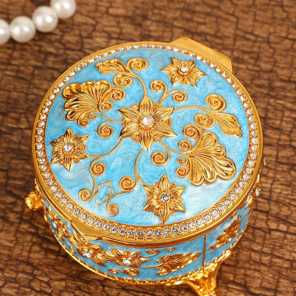 Scatola Portagioie Creativa Vintage con Design Floreale per Regalo di Matrimonio e Custodia da Viaggio