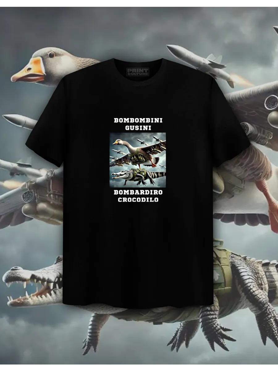 T-shirt with bombombini bombardiro print L