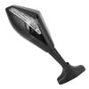 2 Stück LED Rückspiegel Modifizierte Motorradspiegel Lampe mit Licht (schwarz)