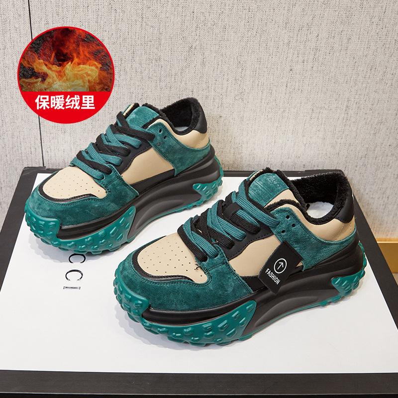 

Осень и зима новые маленькие белые туфли женские студенческие спортивные туфли интернет-знаменитость повседневные женские туфли универсальные толстая подошва увеличивают рост папа 40