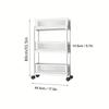 Slidable Slim Storage Cart Pullout Rack for Kitchen Livingroom Bathroom Multi-Tiers Storage Rack Free Combination Space Saving