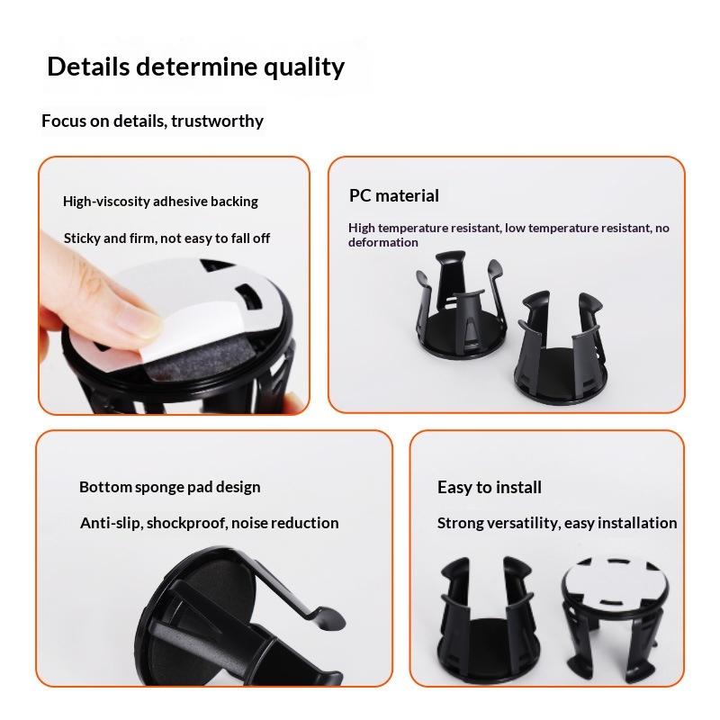 Universal Car Cup Holder 1 2Pcs Adhesive Beverage Rack Multifunctional Storage for Bottle Can in Auto Interior